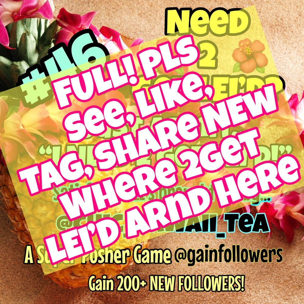 Full! SEE, like, tag, share NEW where 2get LEI’d😂
